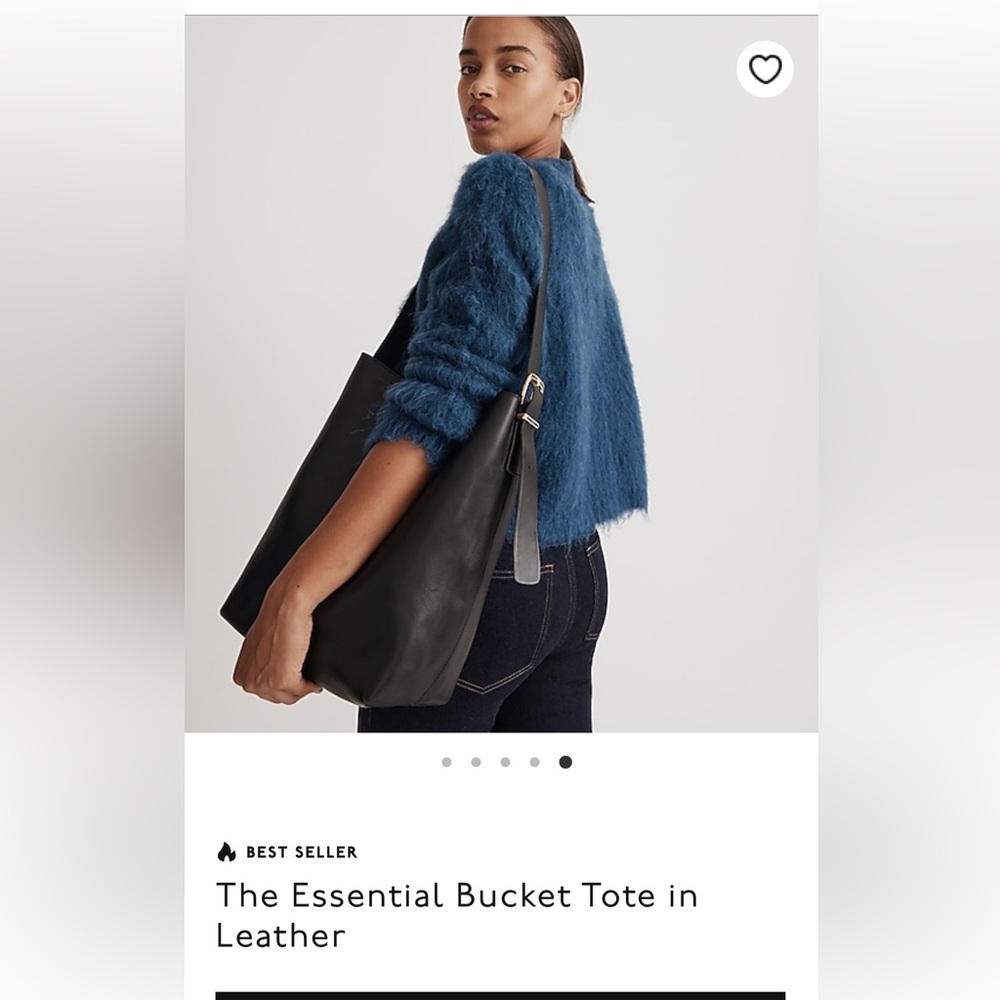 Leather Bucket  Bag